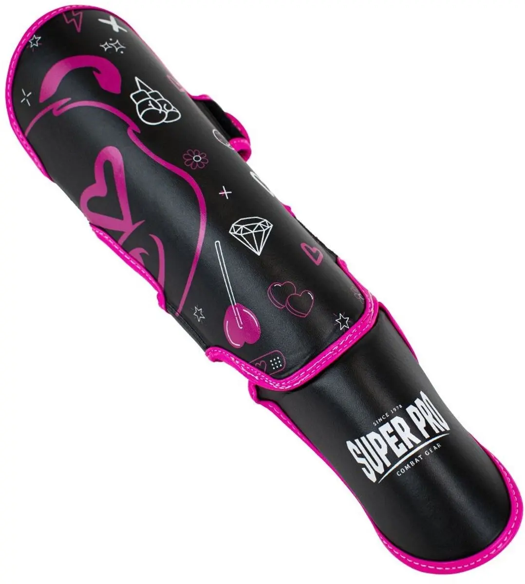 Super Pro Bear Scheenbeschermers Junior XXXS - Zwart/Paars