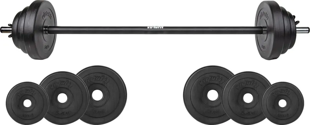 Virtufit Aerobic Pump Halterset 20kg - Zwart/Vinyl - afbeelding 6 van 6