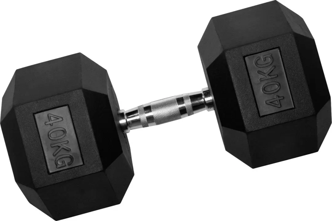 VirtuFit Hexa Dumbbell Pro 40kg - Zilver/Zwart