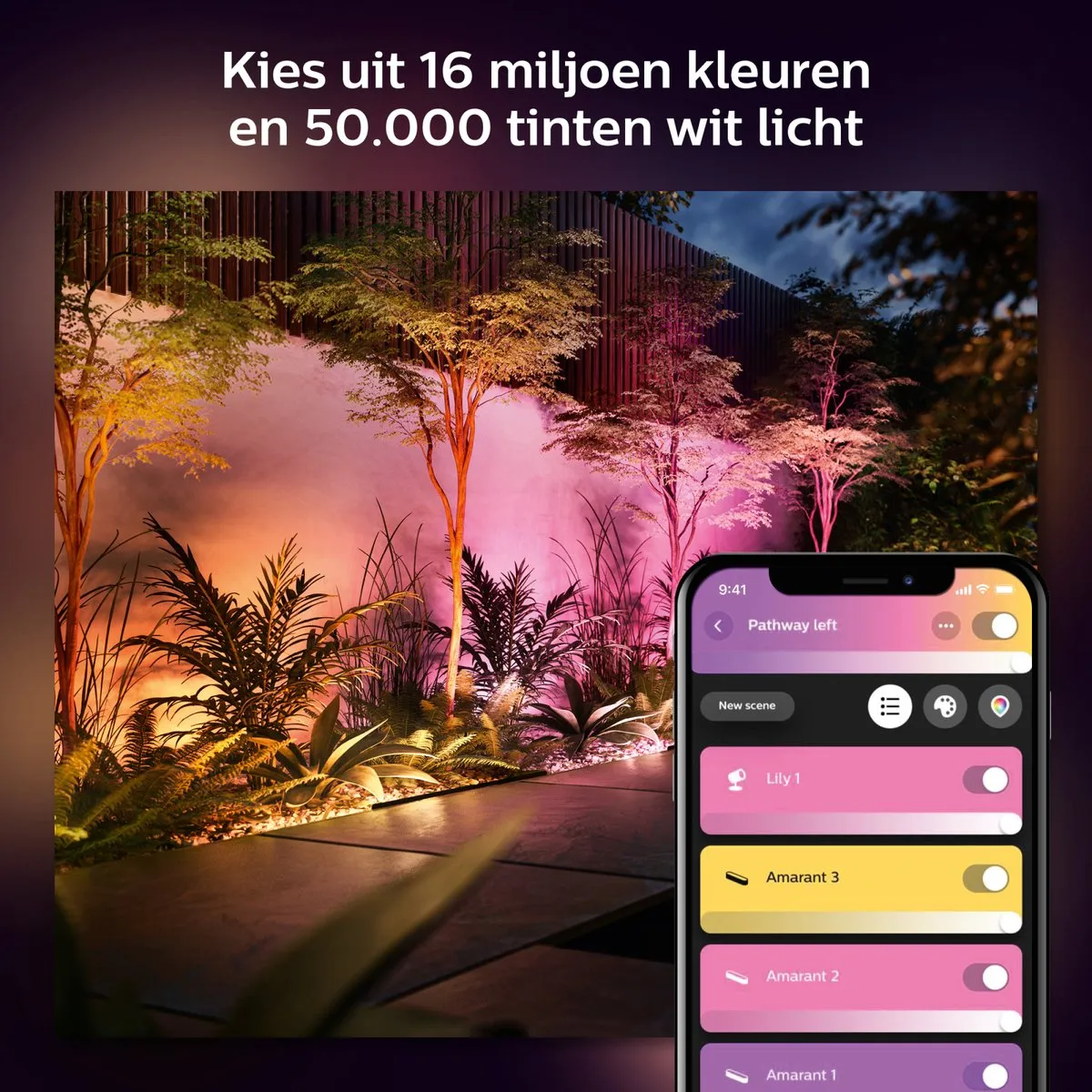 Philips Hue Amarant Verstraler - Zwart