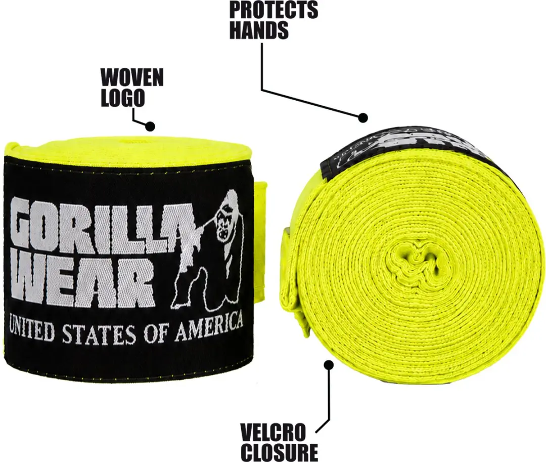Gorilla Wear Boksbandage Geel - 3m