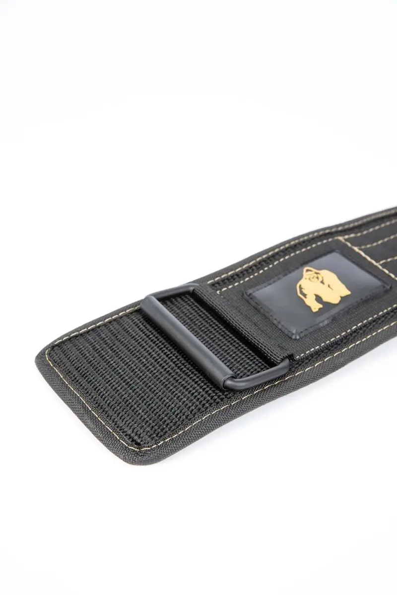 Gorilla Wear 4" Nylon Gewichthefgordel - M/L - Zwart/Goud