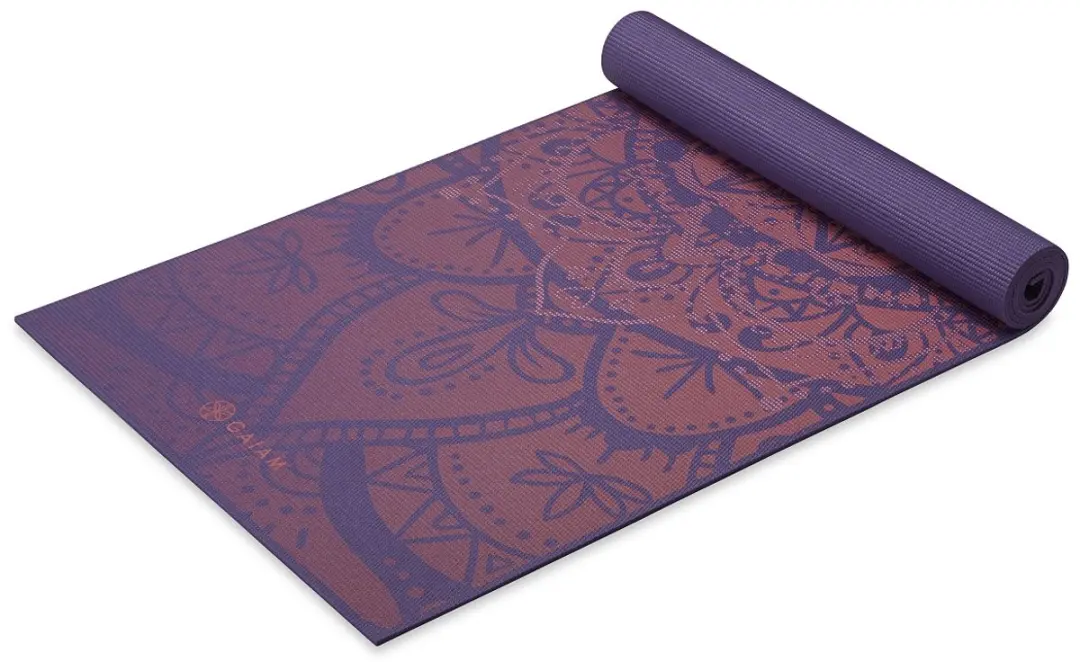 Gaiam Premium Metallic Yoga Mat 6mm - Athenian Rose