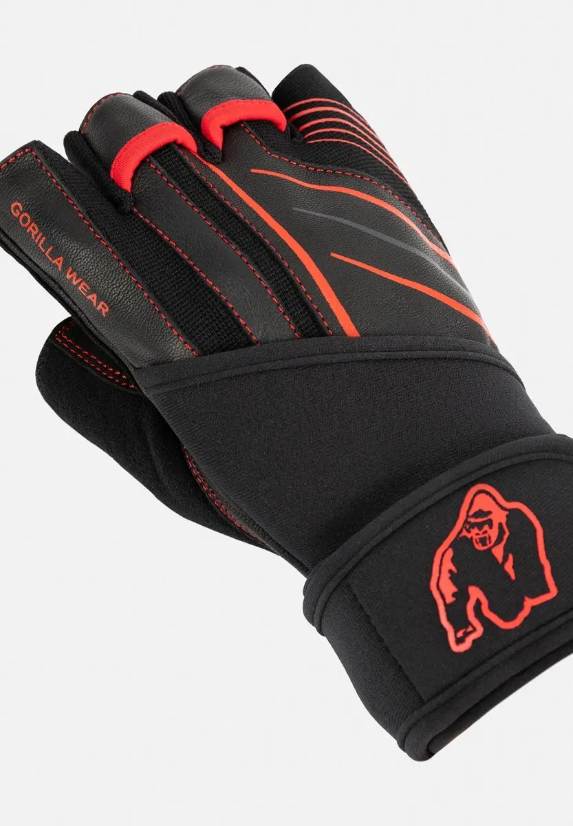 Gorilla Wear Dallas Sport Handschoenen - XXL - Zwart/Rood