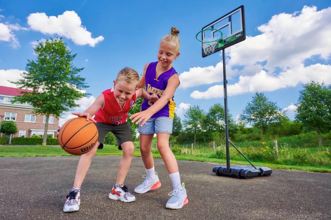Salta Dribble Basketbalpaal Verstelbaar 160-210cm - Zwart