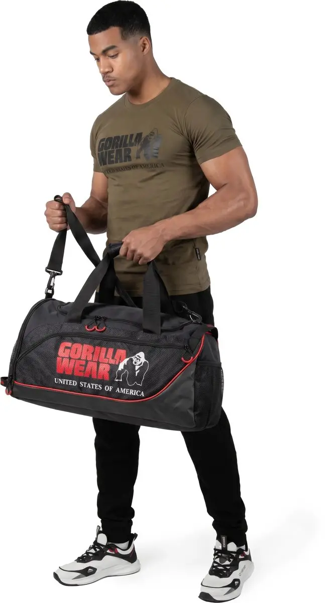 Gorilla Wear Jerome Sporttas 41,5L - Zwart/Rood - afbeelding 6 van 6