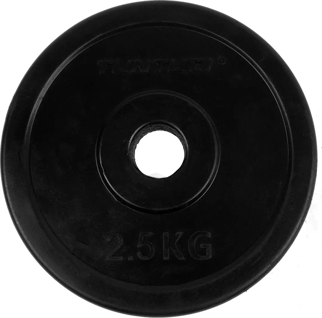 Tunturi Halterschijven 2x 2,5 kg - 30mm - Zwart