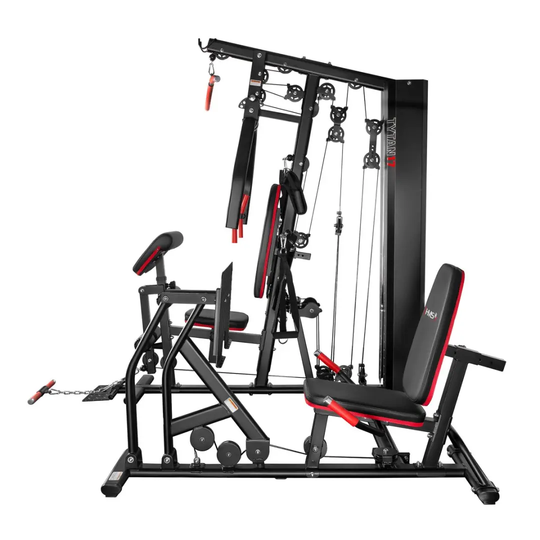 HMS TYTAN 17 Multitrainer - 80 kg - Zwart/Rood