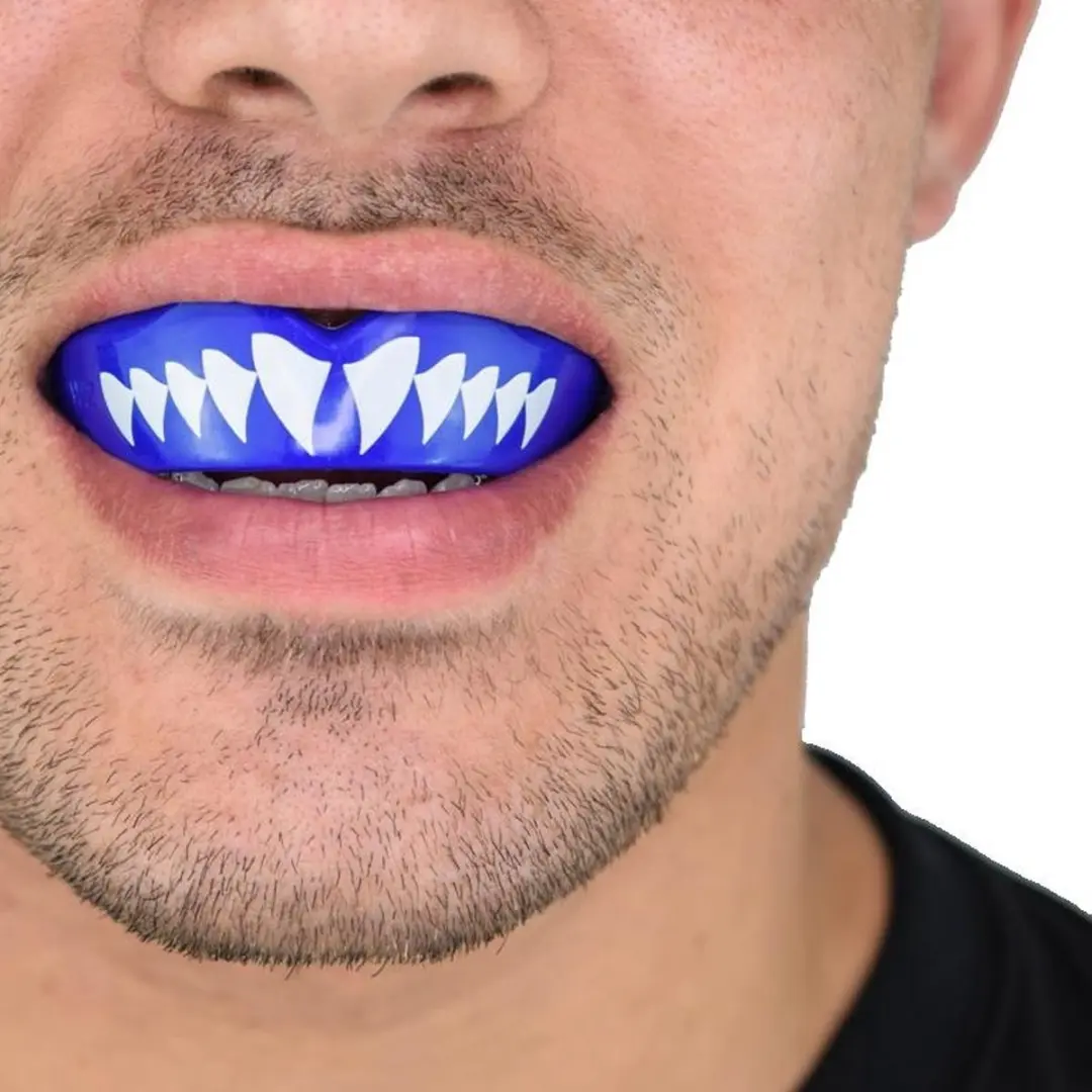 Safejawz Extro-Series Gebitsbeschermer Shark - Senior - Blauw/Wit