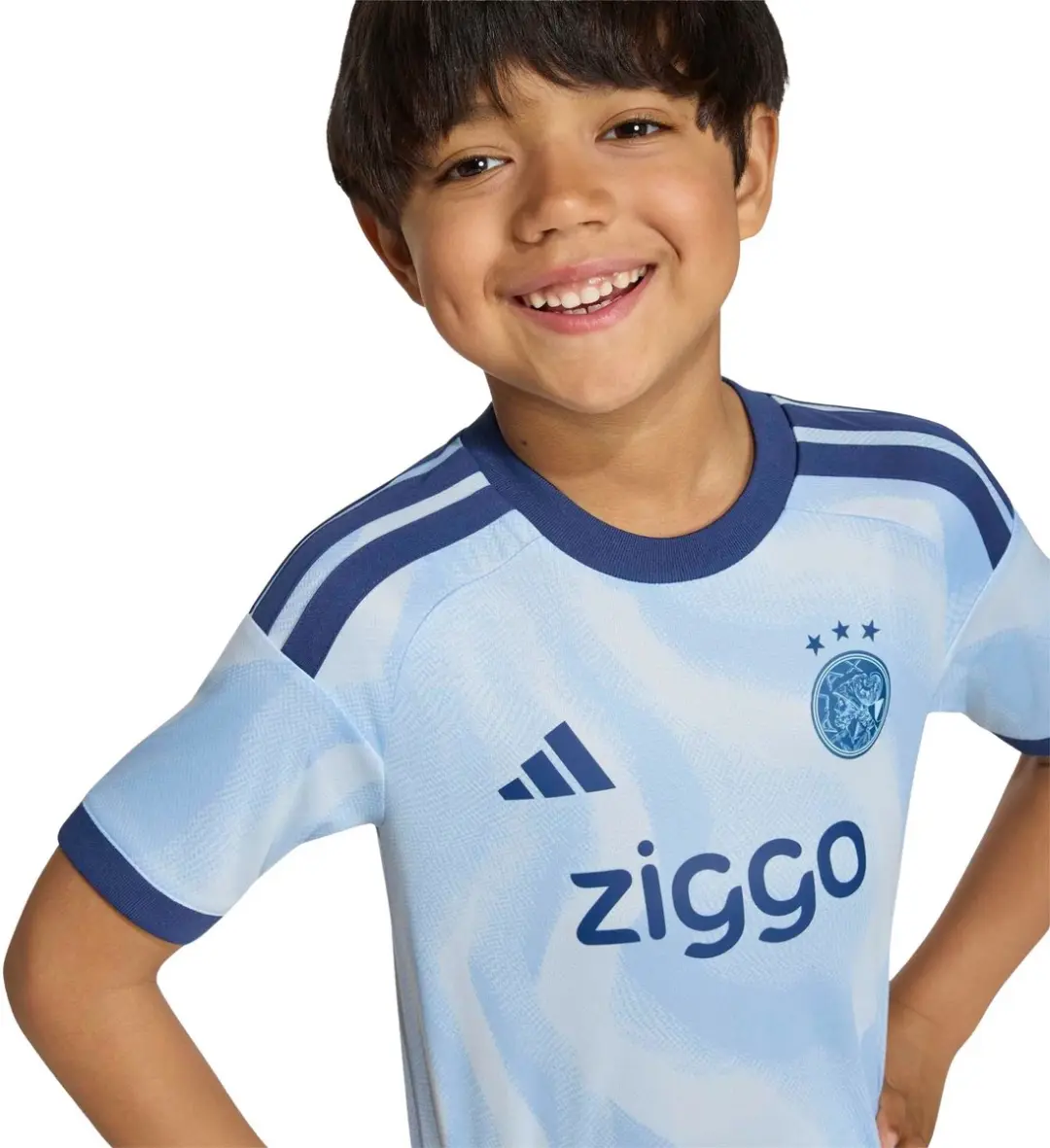 adidas Ajax Derde Shirt 2026/2027 Junior - Maat 98 - Lichtblauw/Donkerblauw