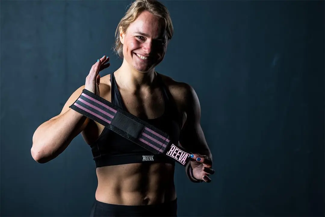 Reeva Wrist Wraps Roze/Zwart - 2 Stuks