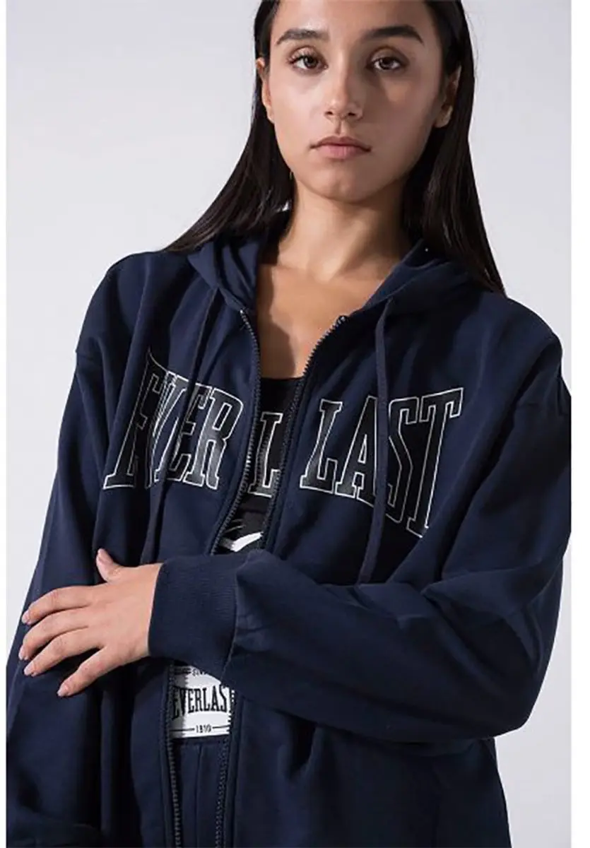Everlast Logo Sweatshirt Rits - Blauw Navy S