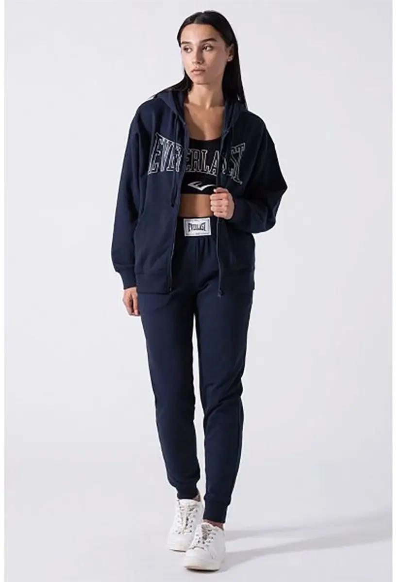 Everlast Logo Sweatshirt Rits - Blauw Navy S