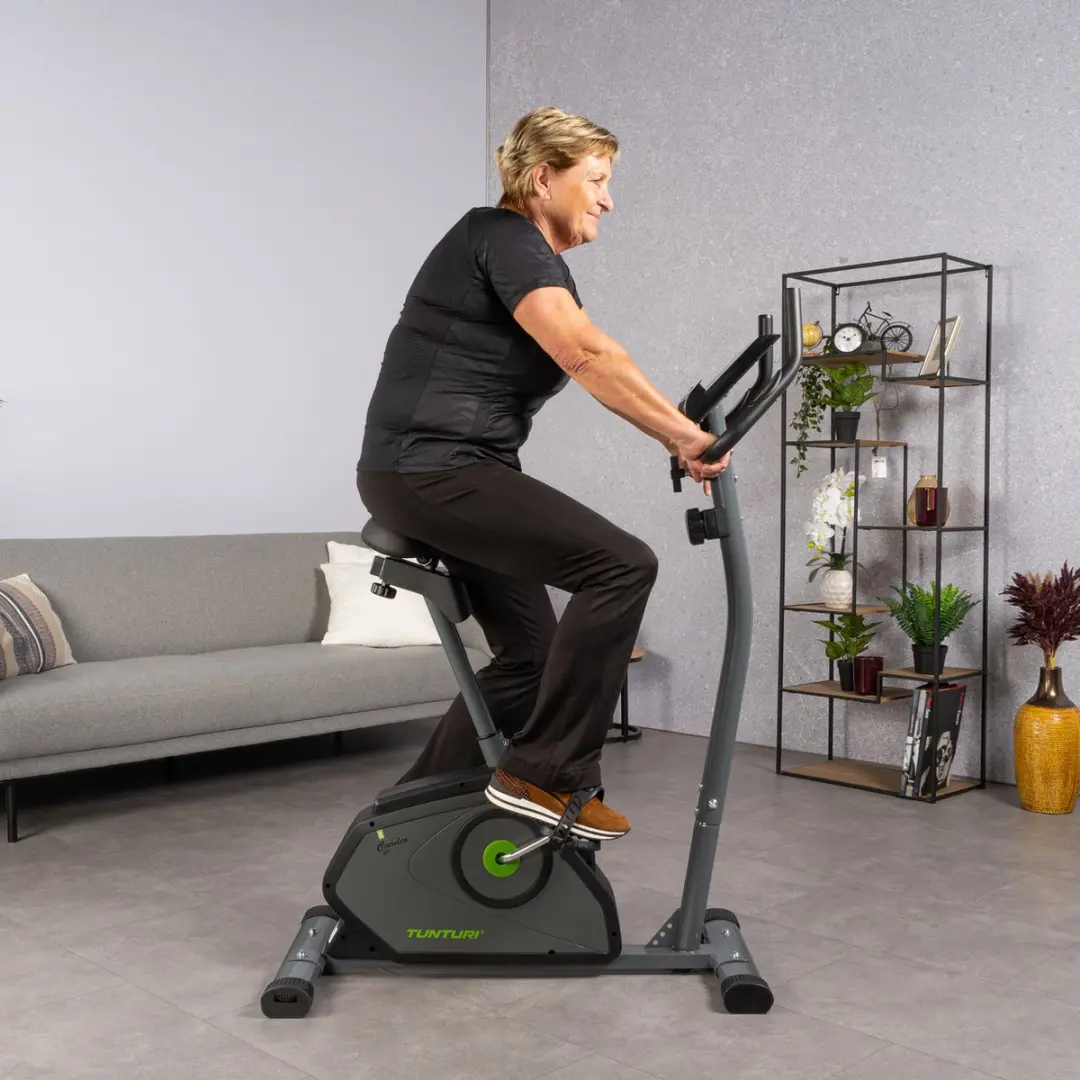 Tunturi Cardio Fit B40 Hometrainer - 8 Niveaus - Zwart/Groen/Grijs