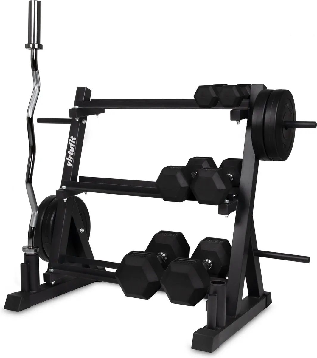 VirtuFit Multifunctioneel Opbergrek 3-laags - 250 kg - Zwart