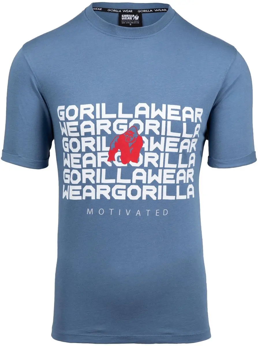 Gorilla Wear Bradley T-shirt - Coronet Blauw S