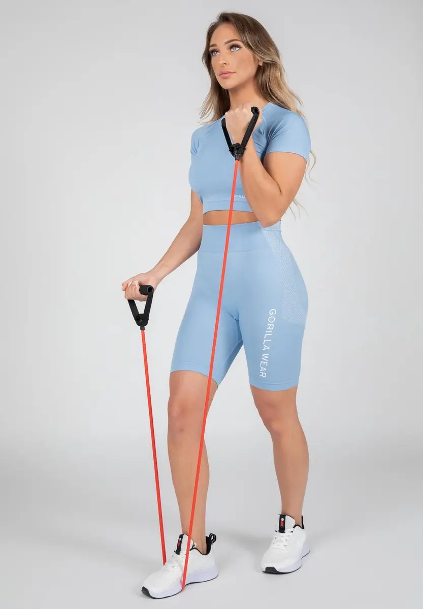 Gorilla Wear Selah Seamless Cycling Shorts M/L - Lichtblauw