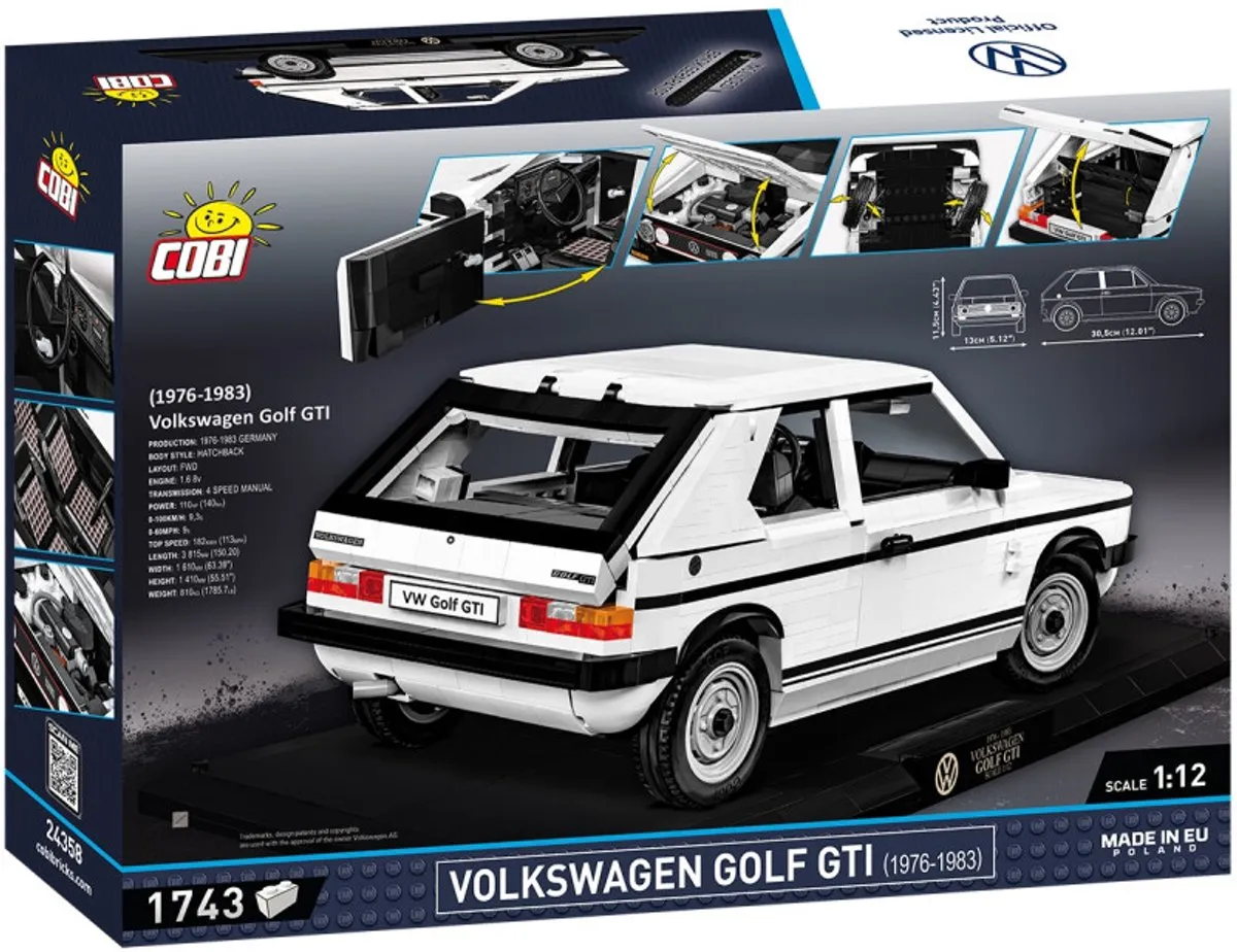 Cobi Volkswagen Golf GTI Bouwset 1:12 - 1743 Onderdelen