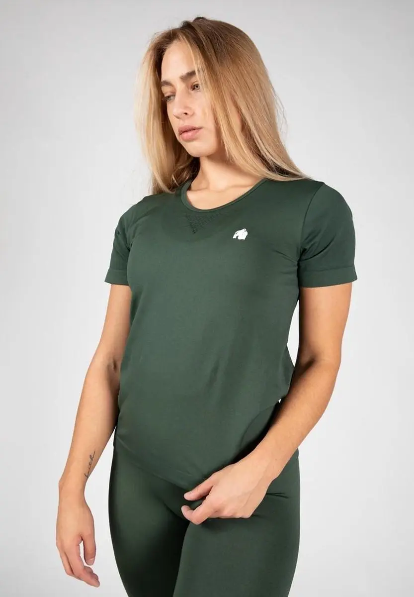 Gorilla Wear Neiro Seamless T-Shirt Legergroen - XS/S