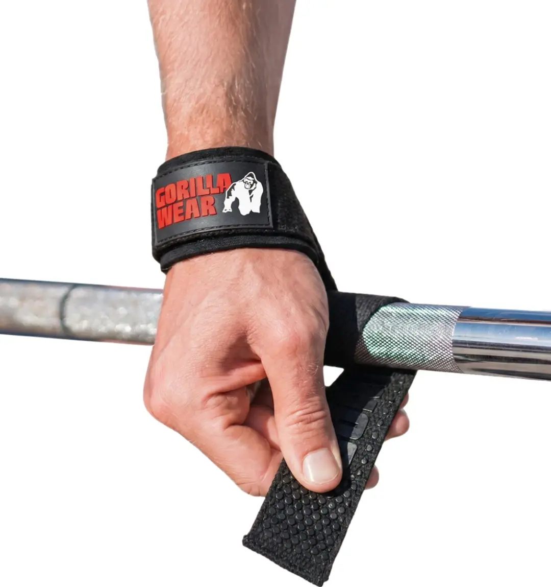Gorilla Wear Gevoerde Siliconen Lifting Straps - 2 Stuks