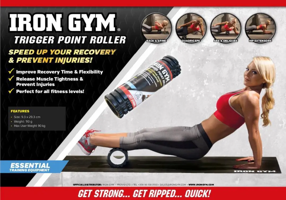 Iron Gym Essential Trigger Point Foamroller - Zwart