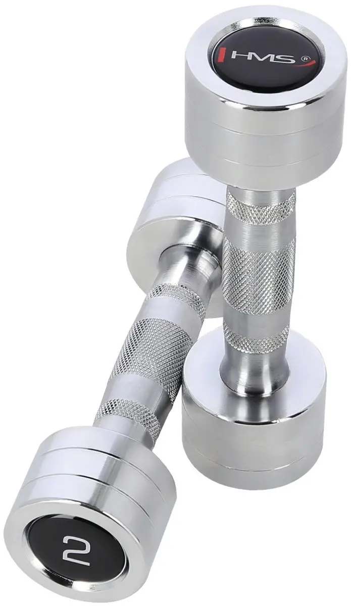 HMS Chroom Dumbbell Set 2x2kg - 2 Stuks