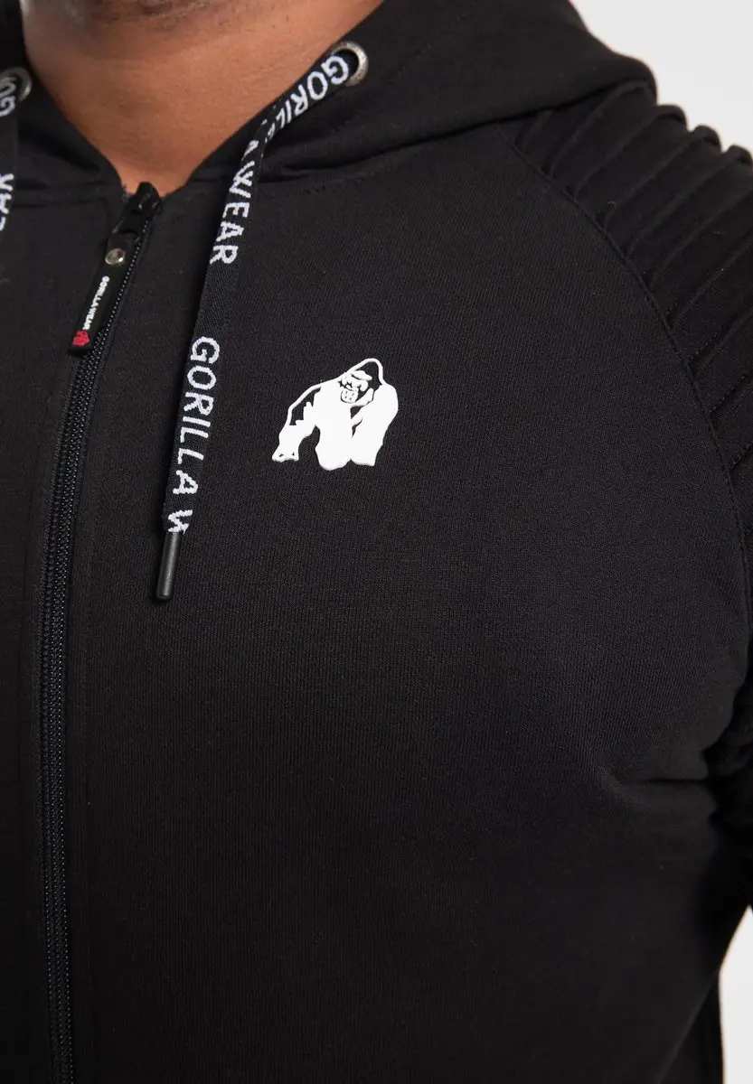 Gorilla Wear Georgia Zipped Hoodie M - Zwart