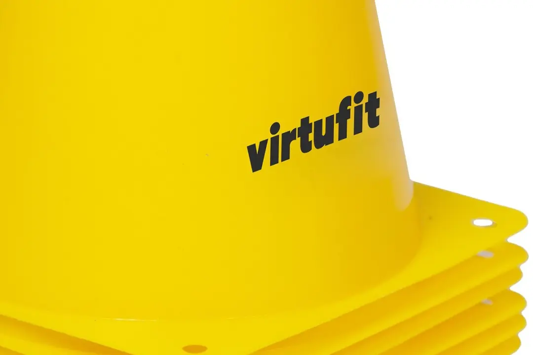 VirtuFit Voetbalpionnen Set 23cm - 12 Stuks - Geel