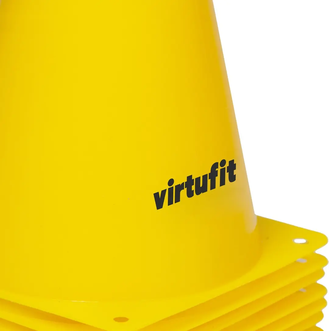 VirtuFit Voetbalpionnen Set 23cm - 12 Stuks - Geel