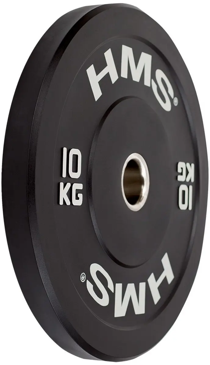 HMS Olympische Halterschijf 10 kg - Zwart - afbeelding 6 van 6