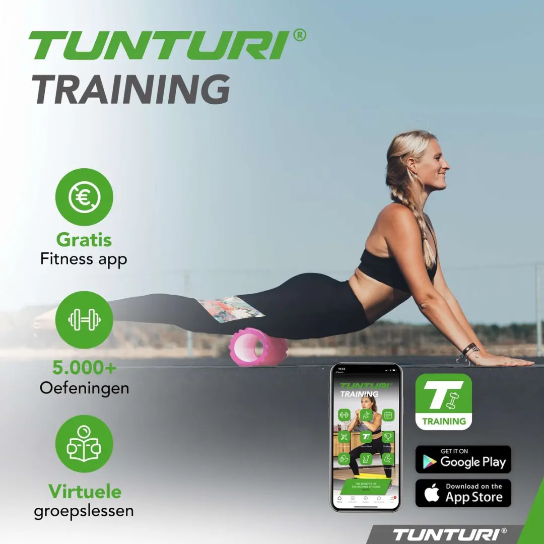 Tunturi Yoga Grid Foam Roller 33cm - Roze