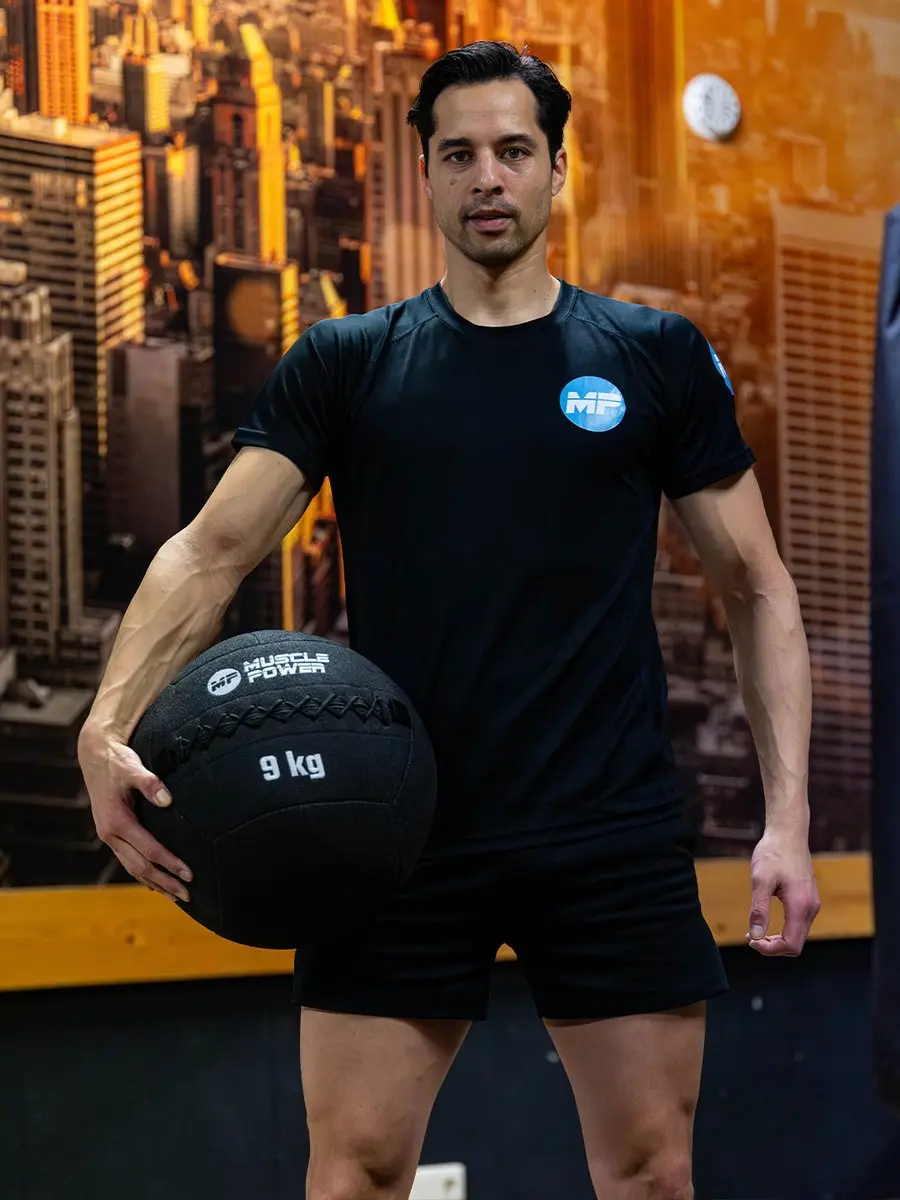 Muscle Power Wall Ball Kevlar 12kg - Antracietgrijs/Zwart - afbeelding 6 van 6