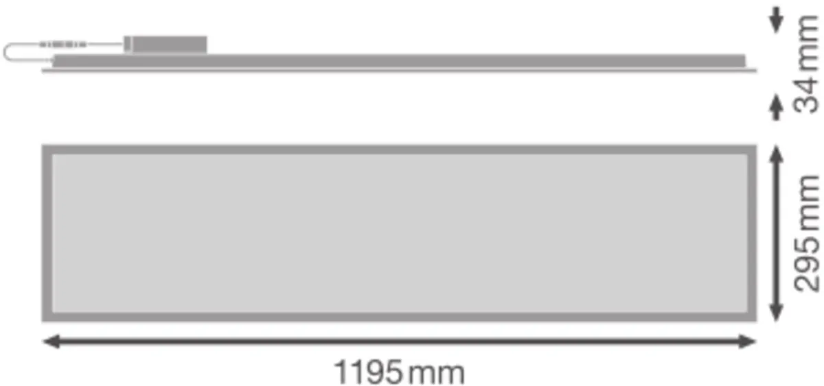 LEDVANCE LED Paneel Compact Aluminium 35W 3640lm - 940 Koel Wit - 120x30cm