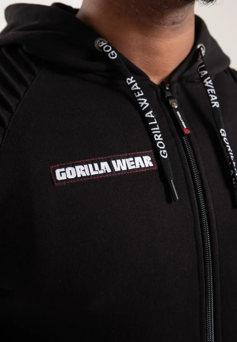 Gorilla Wear Georgia Zipped Hoodie S - Zwart