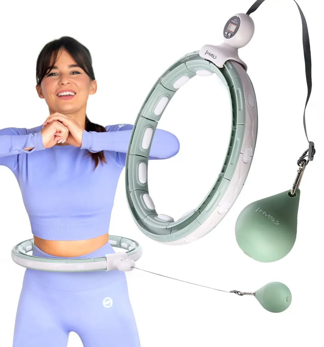 HMS HHM15 Magnetische Hula-Hop - Groen 44cm - 360° Massage