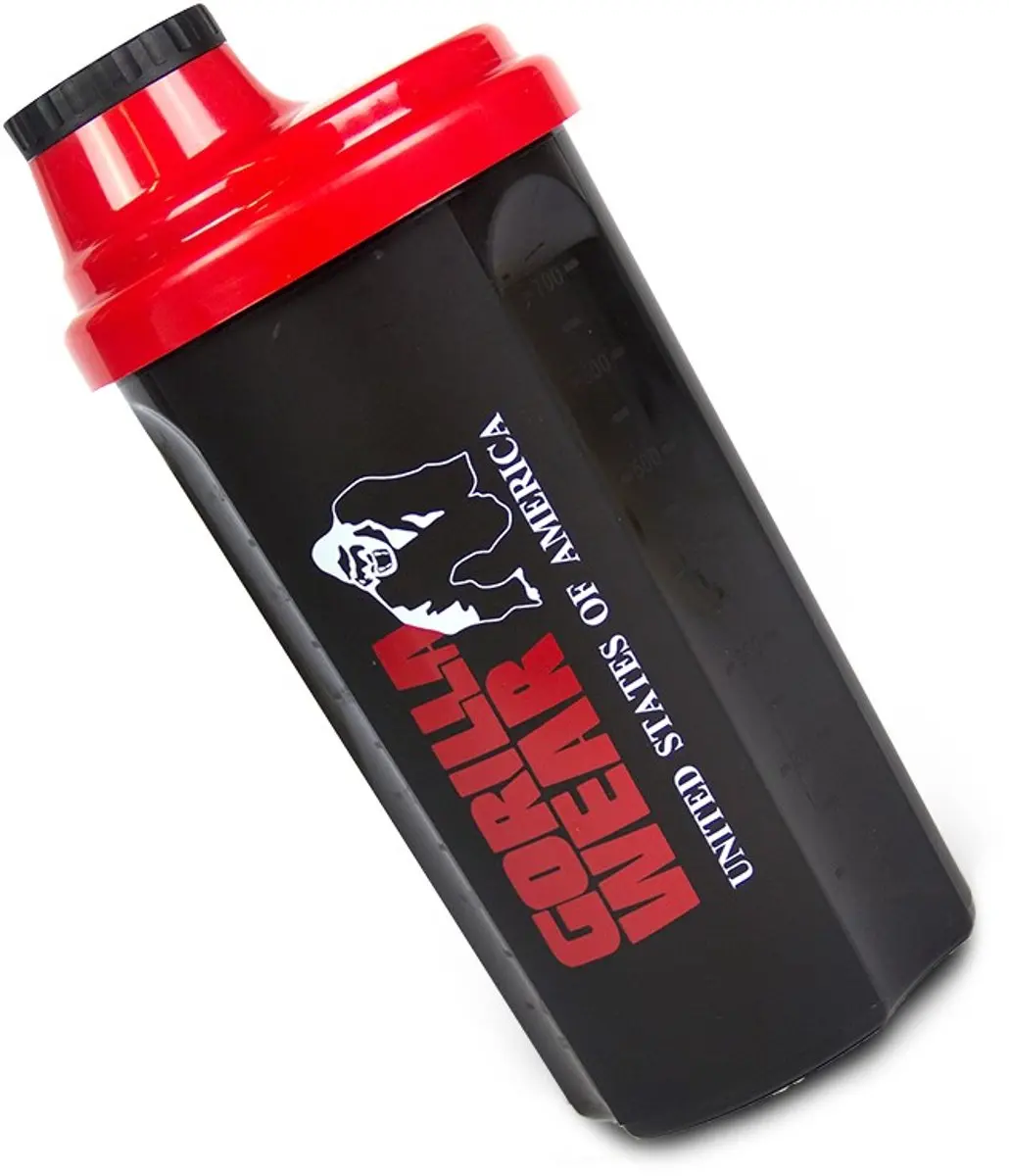 Gorilla Wear Shaker 700ml - Zwart/Rood