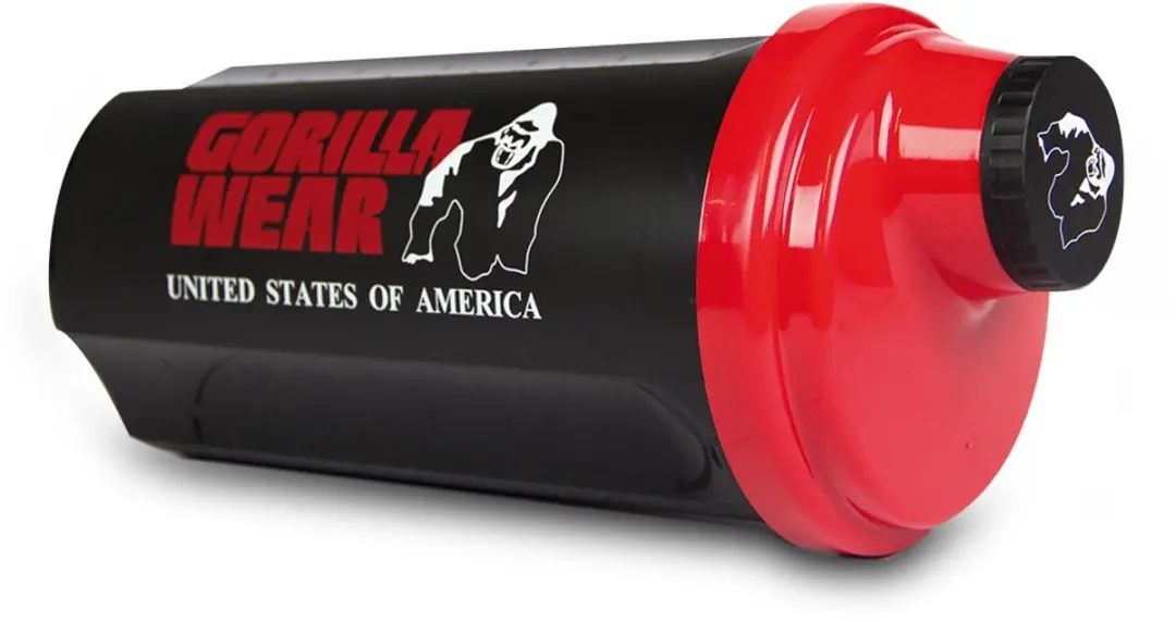 Gorilla Wear Shaker 700ml - Zwart/Rood