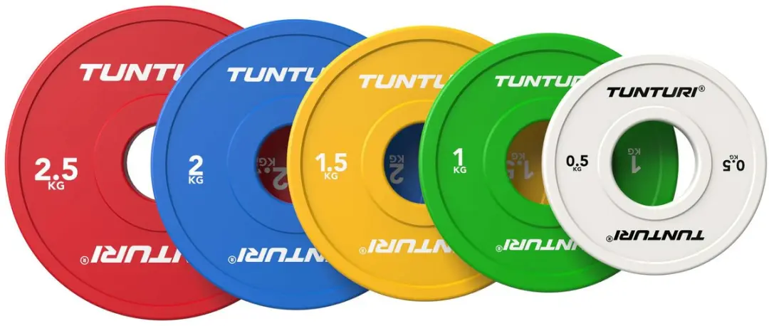 Tunturi Platinum Fractional Bumperplates 2.5kg - Rood - 2 Stuks