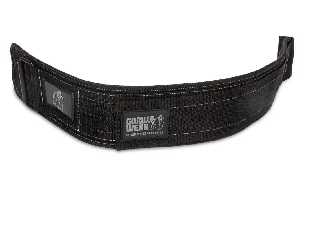 Gorilla Wear 4" Nylon Gewichthefgordel - L/XL - Zwart/Grijs