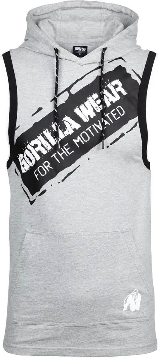 Gorilla Wear Loretto Hooded Tank Top 4XL - Zwart