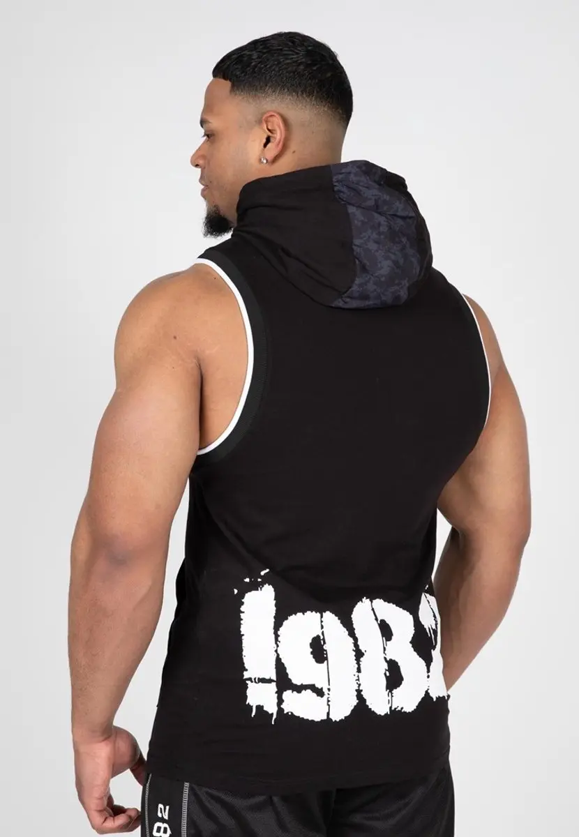 Gorilla Wear Loretto Hooded Tank Top 4XL - Zwart