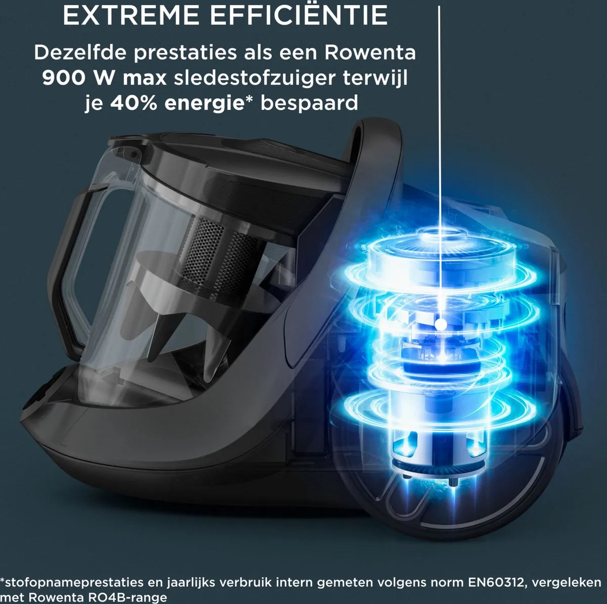 Rowenta Green Force RO7C36 Stofzuiger - Zonder zak - 500W - 1,5L - Zwart