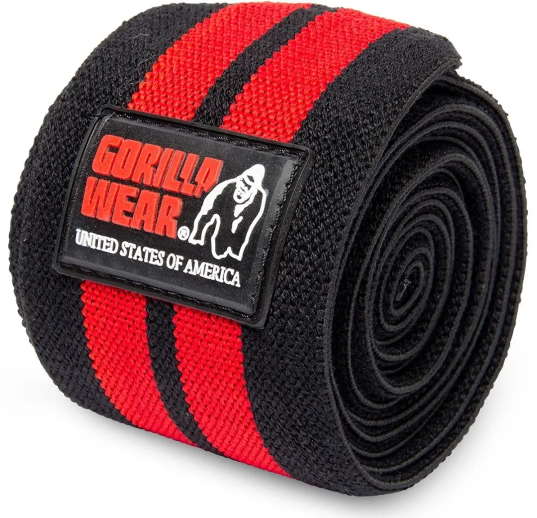 Gorilla Wear Knee Wraps 98 Inch - 2 Stuks - Rood/Zwart