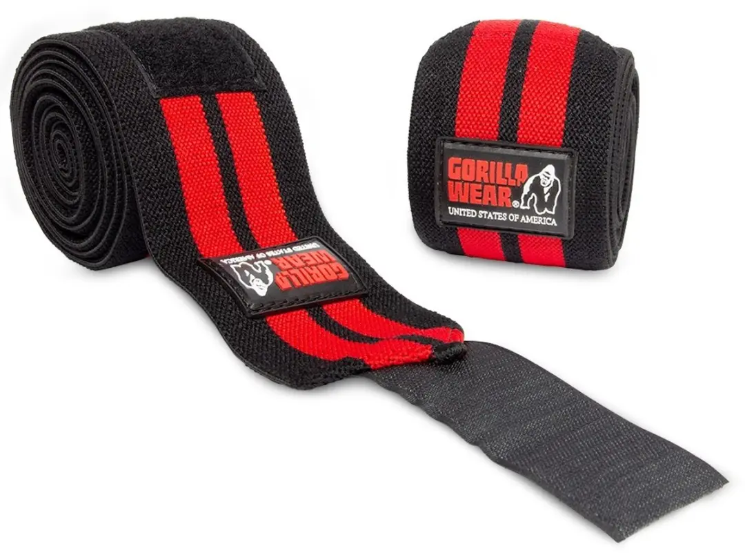 Gorilla Wear Knee Wraps 98 Inch - 2 Stuks - Rood/Zwart