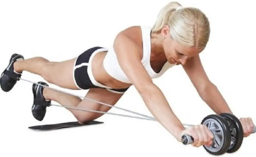 Gymstick Ab Wheel - Dubbel Trimwiel - Zwart