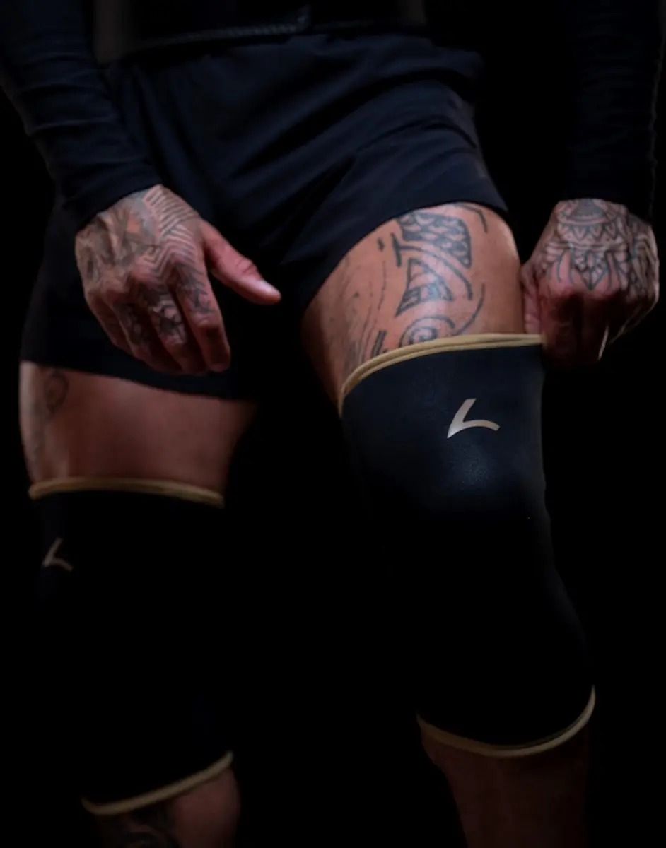 Reeva Knee Sleeves Powerlifting 7mm - Maat L - Goud
