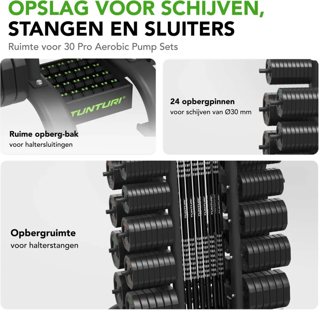 Tunturi Pro Aerobic Pump Set Gewichtsrek - 30 Sets