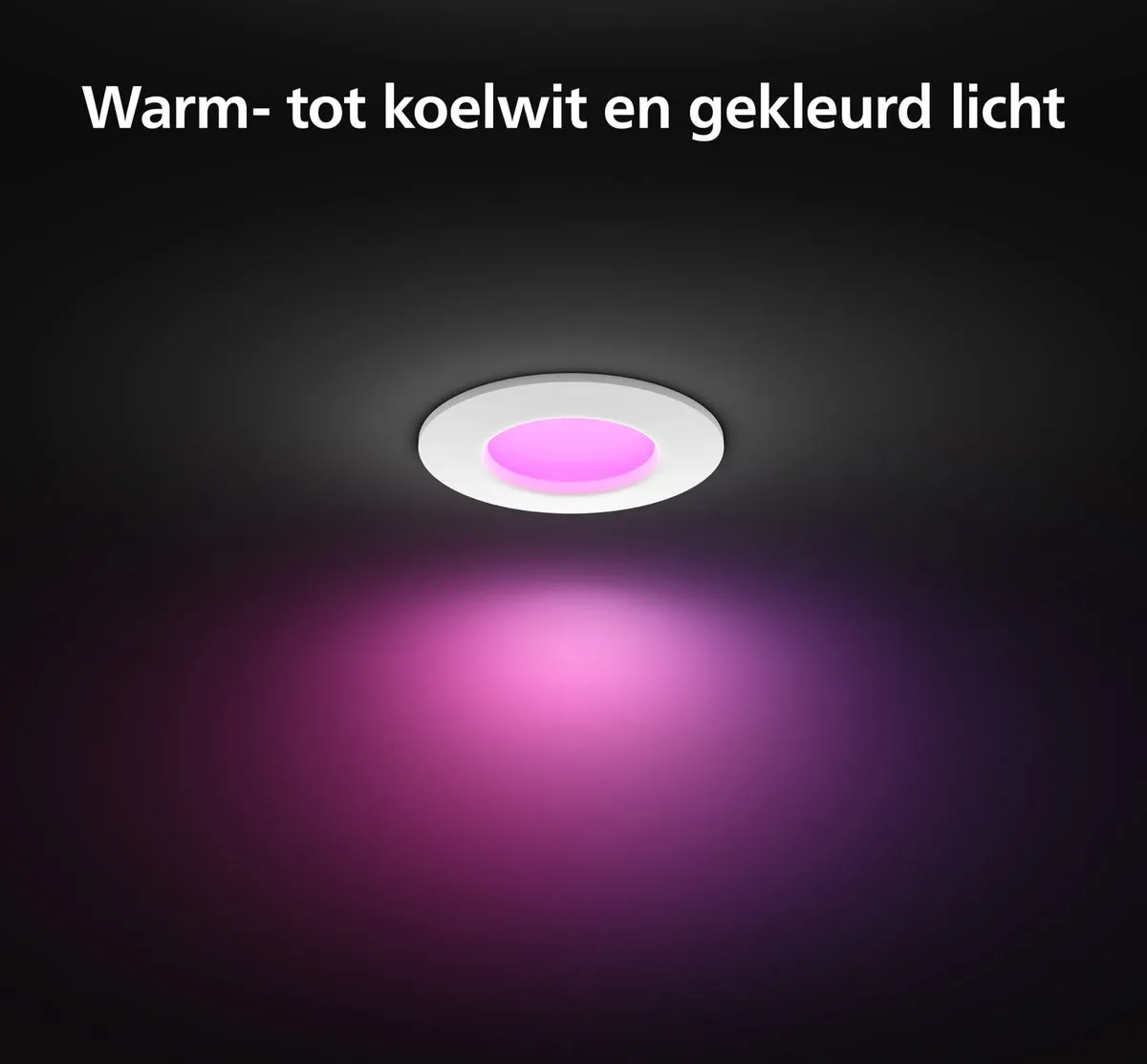 Philips Hue Inbouwspot 90mm Wit - RGB Kleur