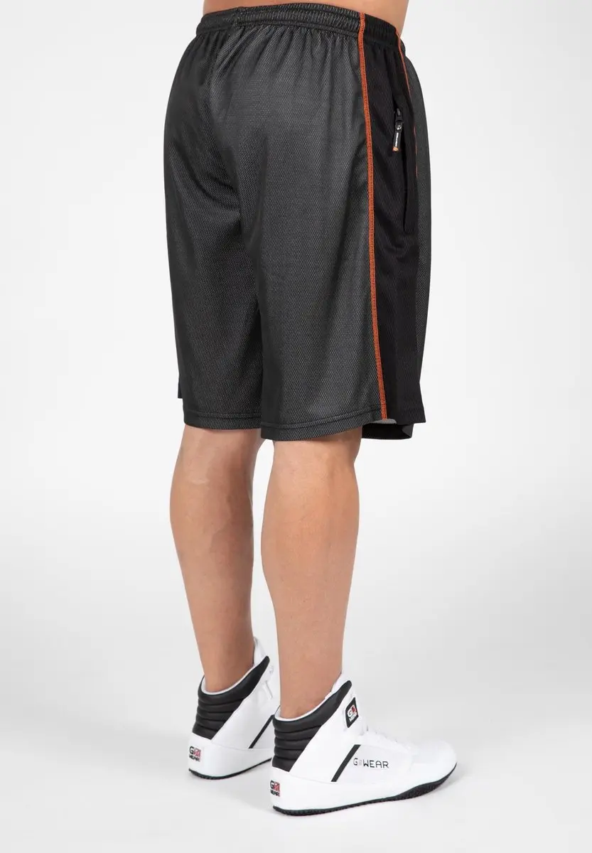 Gorilla Wear Wallace Mesh Shorts 2XL/3XL - Grijs/Oranje