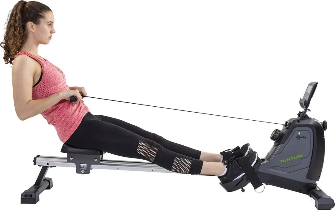 Tunturi Cardio Fit R25 Roeitrainer - 8 Weerstanden - Zwart/Groen/Grijs